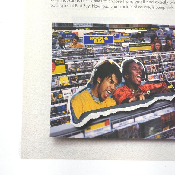 Best Buy Advertising Print Ad Garage Wall Art CD Music Car Stereo R&B Display - Picture 4 of 6